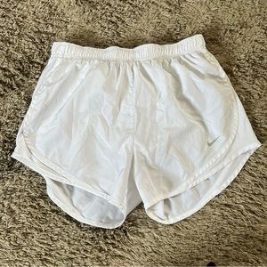 NIKE White Athletic Shorts